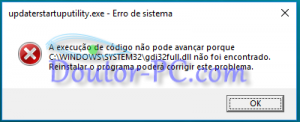 Erro de sistema - windows 10